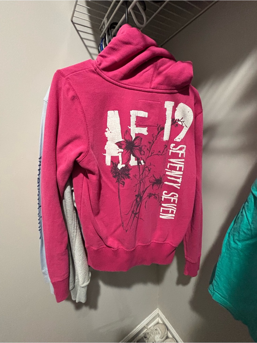 Vintage Aeropostale Hot Pink Graphic Hoodie Jacket